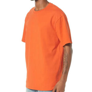 OEM ODM Solid Orange Color Round Neck <b>Collar</b> Men's Active Wear <b>T</b>-<b>Shirts</b> Slim Fit Eco Friendly Men's O Neck <b>Collar</b> Tee <b>Shirts</b> - Product Image 3