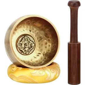 Cuenco de metal tradicional para meditación, terapia, yoga, sanación y relajación. - Product Image 3