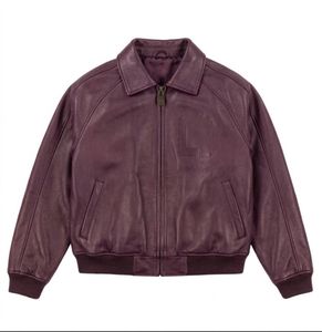 Customized Men's Vintage Fashion PU <b>Jacket</b> High Quality Embroidered Black Bomber Zippered Leather <b>Jacket</b> for Men - Product Image 1