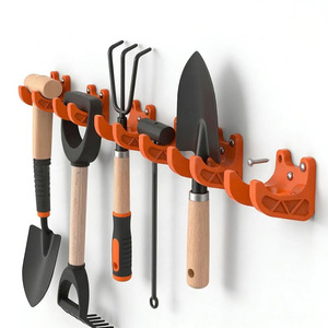 Soporte de Pared para Herramientas de Jardín S/3, Organizador de Herramientas de Jardín de Plástico Naranja - Product Image 1