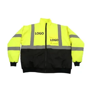 Chaqueta Impermeable de Alta Visibilidad Vanda para Exteriores, Ropa de Trabajo de Seguridad con Forro Desmontable, Chaqueta Reflectante de Seguridad Vial - Product Image 4