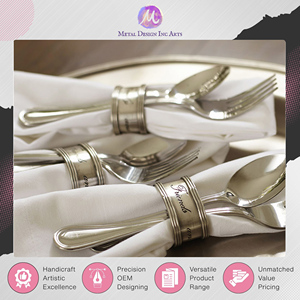 Anillos para Servilletas de Latón de Primera Calidad, Forma Redonda, Color Plata Antigua, para Servir Servilletas y Papel Higiénico, a Bajo Precio, Muy Solicitados - Product Image 4