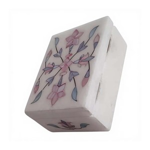 Belle et magnifique boîte d'incrustation de marbre de produit supérieur de conception avec l'utilisation de vadrouille de nacre pour le stockage de bijoux article d'emballage de cadeau - Product Image 5