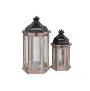 Farol de Madera Hecho a Mano con Puerta de Vidrio y Asa de Cuerda, Centro de Mesa para Jardín o Casa de Campo - Product Image 6