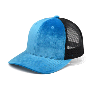High Quality Custom 3D Embroidery logo Velvet Trucker <b>Hats</b> Cap Custom Mesh Cap - Product Image 1