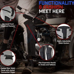 Pantalon de moto pour homme en tissu de qualité supérieure, coupe confortable, tissu durable et taille ajustable – Meilleure vente en ligne - Product Image 6