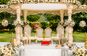 Boda India al aire libre Avni Mandap Setup DST Exports Últimos mejores precios Aspecto de madera FRP Pilares Mandapam Fabricantes Evento Reino Unido - Product Image 4