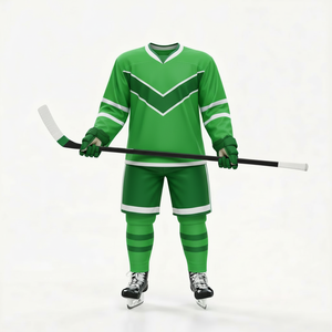 Maillot de hockey sur glace en polyester respirant, personnalisable par sublimation, pour commande en gros, uniforme d'entraînement, vêtements de sport grandes tailles - Product Image 5