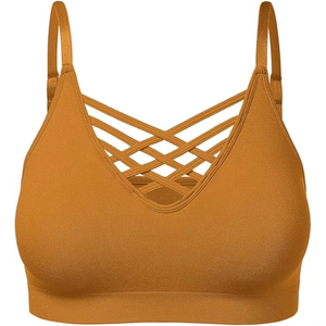 Women <b>Criss</b> <b>Cross</b> Back Sports Bra Padded Yoga Gym Fitness Workout Activewear <b>Top</b> Wholesale Athletic Training Running Bra Active - Product Image 6
