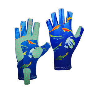 Gants de pêche pour hommes et femmes, sans doigts, protection solaire UV, paume antidérapante, respirants, séchage rapide, tissu extensible pour la pêche - Product Image 5