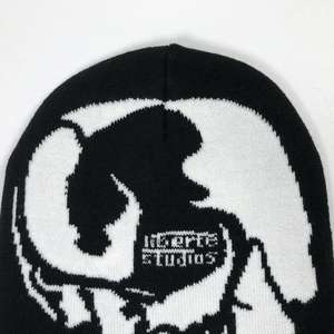 Gorro de Punto Negro Unisex Acrílico, Cálido para Invierno, Diseño Jacquard Completo Personalizado, Estilo Scully, Superventas - Product Image 2