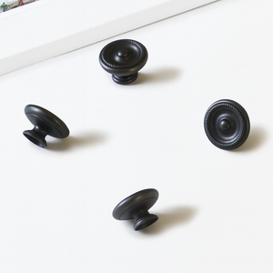 Popular Product Zinc Alloy Hardware Materials Round <b>Knob</b> Matte <b>Black</b> Rope Design Handle for Kitchen Bathroom & Bedroom Cabinets - Product Image 3
