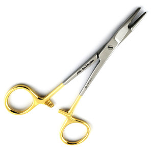 ที่จับเข็มพร้อมกรรไกร TC 14 ซม. เครื่องมือผ่าตัดสแตนเลสสำหรับการเย็บและตัดอย่างแม่นยำในงานสัตวแพทย์ - Product Image 3