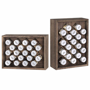 Étagère à épices en bois de style américain de qualité supérieure, finition naturelle, design multi-niveaux pour l'organisation du rangement de cuisine, disponible - Product Image 6
