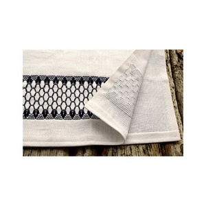 Meilleure vente Floral brodé élégant 100% coton décoloration Logo personnalisé torchon moderne Super doux absorbant GOTS certificat - Product Image 6