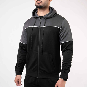 Conjunto Deportivo de 2 Piezas con Sudadera con Cierre y Forro Personalizado y Pantalones Deportivos Transpirables, Elásticos y Sólidos para Hombre - Product Image 6