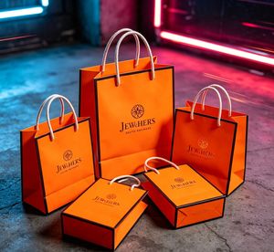 Sacs de shopping en papier de luxe personnalisés pour les créateurs, avec logo personnalisé et marque imprimée, OEM/ODM - Product Image 1