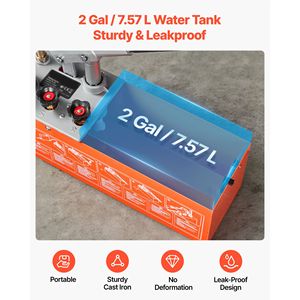 Bomba de Prueba Hidrostática de 2 Galones - Probador Manual de Presión de Agua Hidráulico con Válvula Doble para Pruebas de Fugas en Tuberías - Product Image 4