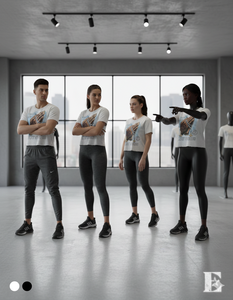 เสื้อยืดคอตตอนผู้ชายไซส์ใหญ่พิเศษจากโรงงานโดยตรง สีดำฟอกกรด พิมพ์ลาย DTG ตามสั่ง คอกลม แขนปกติ - Product Image 4