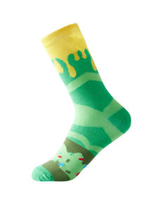 Chaussettes d'hiver unisexes personnalisées - 100% coton, antidérapantes, séchage rapide, écologiques, motif de dessin animé, chaussettes décontractées pour le sport et les affaires - Product Image 5