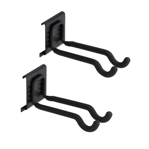 Crochet de garage double en acier robuste pour système de rangement mural, capacité de charge de 45 lb, crochet de rangement pour équipement sportif GAPGAR008 - Product Image 1