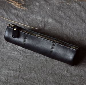 Top Grain Leather Roll up <b>Pencil</b> Case Pouch Zipper Pen, <b>Pencil</b> Pouch Case Leather Pen <b>Bag</b> Leather <b>Pencil</b> <b>Bag</b> OEM & FBA Product - Product Image 4