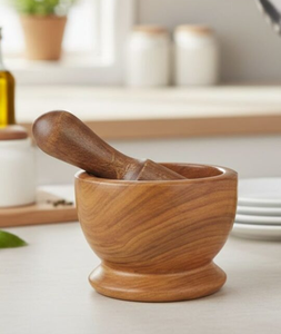 ครกไม้บดสมุนไพรและเครื่องเทศ บดง่าย ใช้บดกระเทียมได้ - Product Image 3