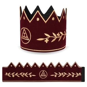 Gorra de Capitán del Capítulo Arquibálsico Real, Terciopelo Rojo y Dorado - Product Image 6