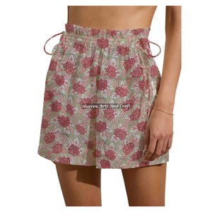 Shorts d'été décontractés pour femmes à taille haute, imprimé floral, avec cordon de serrage – Nouveauté tendance - Product Image 3
