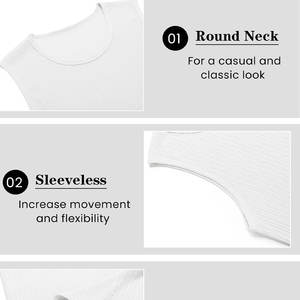 Débardeur 100 % coton pour homme – T-shirt sans manches décontracté et sportif pour l'été – Sous-vêtement de base pour hommes d'âge moyen et seniors - Product Image 5