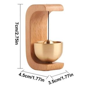 Support de carillon géométrique minimaliste en bois de qualité supérieure |   Cloche musicale décorative faite à la main pour la maison, l'entrée, le bureau ou la table - Product Image 5