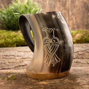 Wholesale Buffalo Viking Natural Handmade Medieval Barware <b>Goblets</b>-Mead & Beer Mugs Drinking Horn Design - Product Image 5