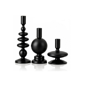 Silberner Spiegelfinish Eisen-Kerzenständer-Set Handgefertigt Modernes Geometrisches Design für Heimdekoration - Product Image 6