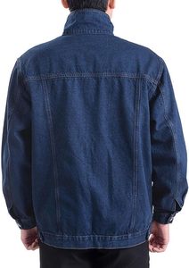 Men's for Denim Jacket Casual Button Front Solid Color Regular Fit Autumn Winter Windproof Eco-Friendly 100% Cotton Washable - Product Image 2
