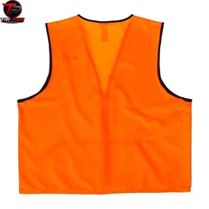 Gilet de sécurité orange vif pour homme, col en V, fermeture éclair intégrale, haute visibilité, pour la chasse, la pêche, gilet utilitaire léger sans manches - Product Image 6