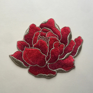 2026 High Quality Custom <b>Machine</b> Made Embroidered <b>Badges</b> High Quality Twill Fabric Flower Shape for Clothing Decoration Logo - Product Image 1