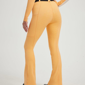 High Waist Womens <b>Equestrian</b> <b>Leggings</b> Silicone Knee Patch Horse Riding Breeches Stretch Breathable Riding Tights - Product Image 2