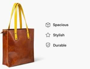 Sac fourre-tout de luxe bohème en cuir PU pour femme, fait main, grande capacité, avec fermeture éclair, prêt à être expédié – Vente chaude - Product Image 4