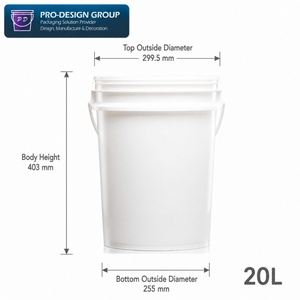 20L Heavy-Duty Plastic Bucket with Handle and Spout Lid for Construction Coatings and Glue, Precise Pouring and Storage - Product Image 4