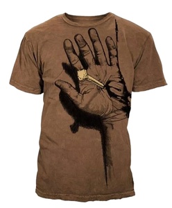 T-shirt à col en V en coton peigné 100% pur, logo personnalisé imprimé de haute qualité, décontracté, vente en gros, hommes, multicolores, écologique, fabriqué - Product Image 3