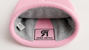 Bonnet rose RUITER IMPEX unisexe pour adulte, décontracté, hiver, ajustable, avec revers, couleur unie, broderie acrylique - Product Image 4