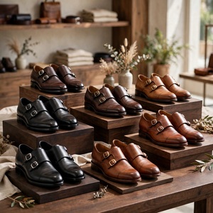 Chaussures en cuir véritable de qualité supérieure pour hommes, couleur unie, respirantes, dessus en cuir véritable, semelle en caoutchouc. - Product Image 5