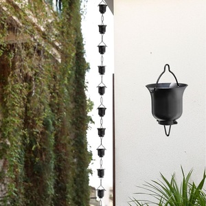 โซ่ตกแต่งสวนสำหรับรางน้ำฝนบนหลังคา โซ่โลหะแขวนตกแต่งอย่างมีสไตล์ - Product Image 2