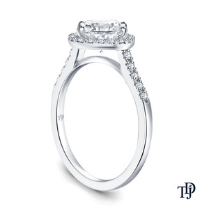 Anillo de compromiso de oro de 10K con halo estilo cometa y diamante cultivado en laboratorio personalizable, fabricante mayorista y minorista OEM - Product Image 2