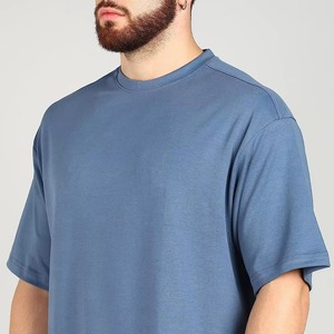 Camiseta Oversize de Algodón Grueso Personalizada con Hombros Caídos, Estilo Urbano Liso, de Alta Calidad, Ajuste Holgado, Ropa Casual - Product Image 4
