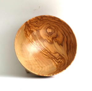 Tazón de Madera de Olivo Hecho a Mano, Ecológico, Duradero, Estilo Americano, Decorativo, para Ensaladas y Frutas, 1 kg - Product Image 3
