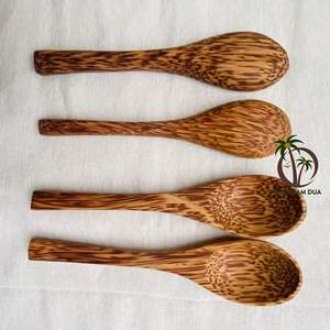 Ensemble de couverts réutilisables en bois de coco, écologiques, cuillère, fourchette, couteau, fabrication en usine - Product Image 6