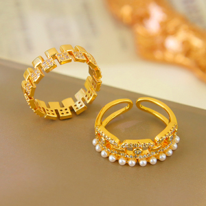 Bagues de Mariage Vintage Plaqué Or 21 carats en Gros avec Turquoise et Zirconium pour Femme – Idéal Cadeau - Product Image 5
