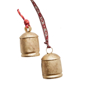 Wholesale Vintage Christmas Hanging <b>Cow</b> <b>Bells</b> Rustic Antique Gold Jingle <b>Bells</b> For Farmhouse Holiday Home Wreath Decoration - Product Image 6