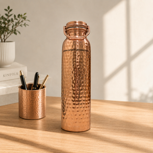 Botella de agua de cobre para viaje. (Cobre puro certificado) - Product Image 1